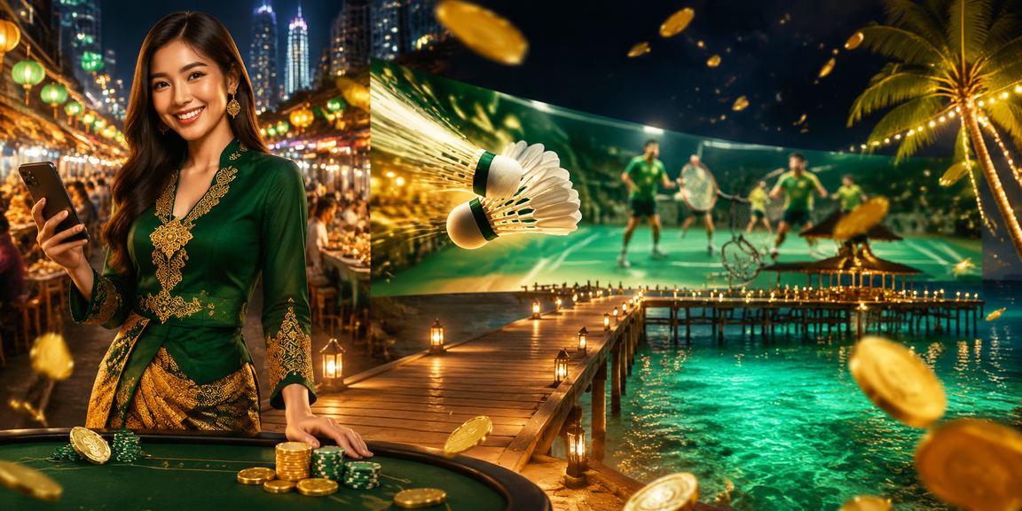 Suasana kasino mudah alih alpha666 bertemakan Hari Raya di Kuala Lumpur